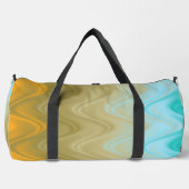 Wavy Blue Green Orange Abstrakt Duffle Bag (Vorderseite)