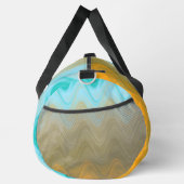 Wavy Blue Green Orange Abstrakt Duffle Bag (Rechts)