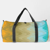 Wavy Blue Green Orange Abstrakt Duffle Bag (Rückseite)