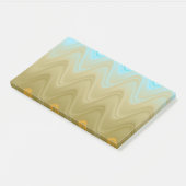 Wavy Blue Green Orange Abstrakt Post-it Klebezettel (angewinkelt)