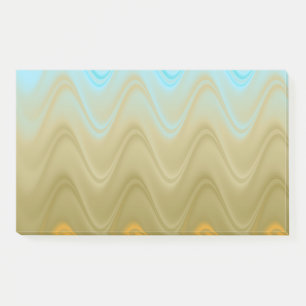 Wavy Blue Green Orange Abstrakt Post-it Klebezettel