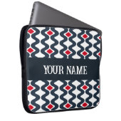 Wavy Blue Laptop Case (Vorne Rechts)