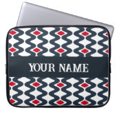 Wavy Blue Laptop Case (Vorderseite)