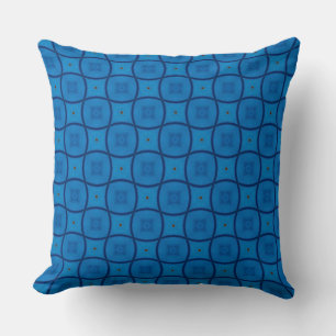 Wavy Blue Lines Design Muster Kissen Kissen