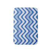 Wavy Blue Pattern Badematte (Vorderseite Vertikal)