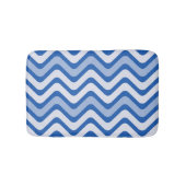Wavy Blue Pattern Badematte (Vorderseite)