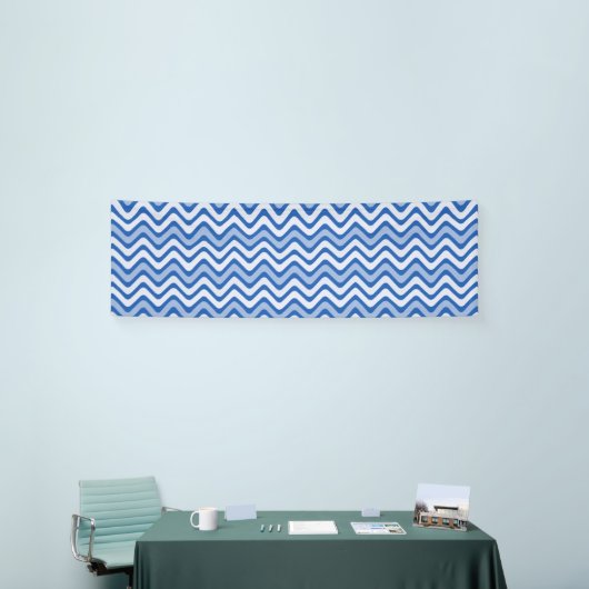 Wavy Blue Pattern Banner (Messeveranstaltung)
