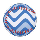 Wavy Blue Pattern Baseball (Vorderseite Links)