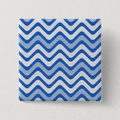 Wavy Blue Pattern Button (Vorderseite)
