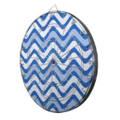 Wavy Blue Pattern Dartscheibe (Vorderseite rechts)