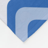 Wavy Blue Pattern Fleecedecke (Ecke)