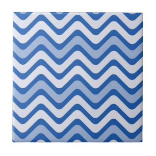 Wavy Blue Pattern Fliese