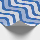 Wavy Blue Pattern Geschenkpapier (Ecke)