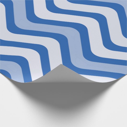 Wavy Blue Pattern Geschenkpapier (Ecke)