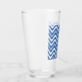 Wavy Blue Pattern Glas (Rechts)