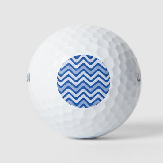 Wavy Blue Pattern Golfball (Vorderseite)