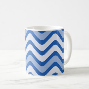 Wavy Blue Pattern Kaffeetasse