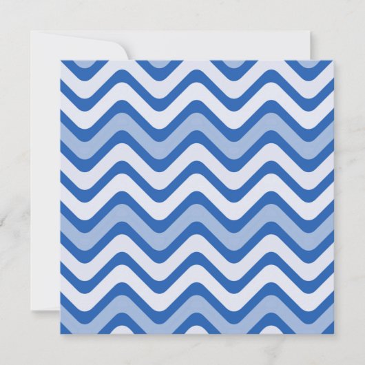 Wavy Blue Pattern Karte (Vorderseite)