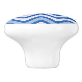 Wavy Blue Pattern Keramikknauf (Seitenansicht)