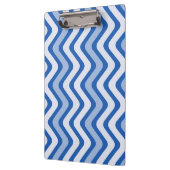 Wavy Blue Pattern Klemmbrett (Links)