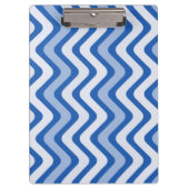 Wavy Blue Pattern Klemmbrett (Vorderseite)