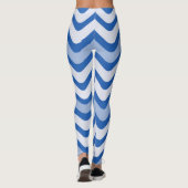 Wavy Blue Pattern Leggings (Rückseite)