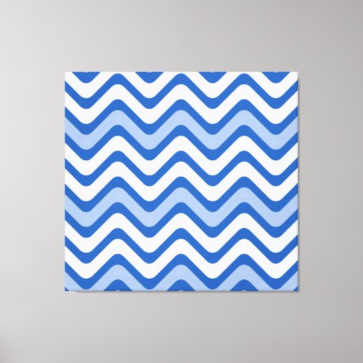 Wavy Blue Pattern Leinwanddruck (Vorderseite)
