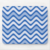 Wavy Blue Pattern Mousepad (Vorne)