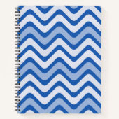 Wavy Blue Pattern Notizblock (Vorderseite)