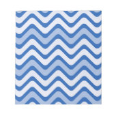 Wavy Blue Pattern Notizblock (Vorderseite)