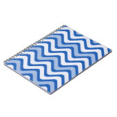 Wavy Blue Pattern Notizblock (Linke Seite)