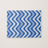 Wavy Blue Pattern Puzzle (Horizontal)
