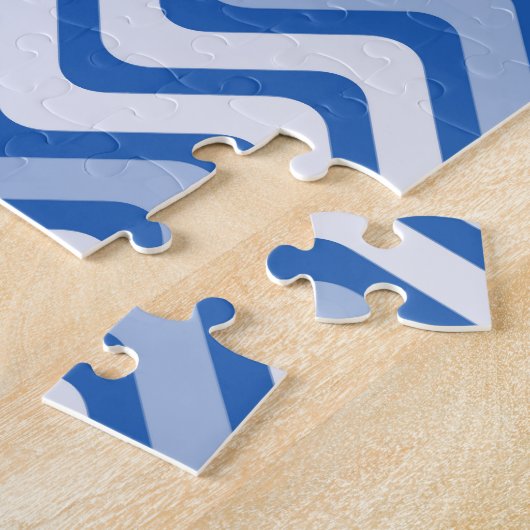Wavy Blue Pattern Puzzle (Seite)