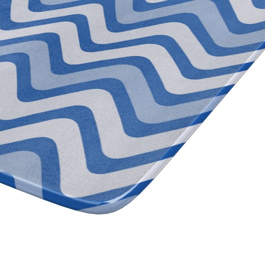 Wavy Blue Pattern Schneidebrett (Ecke)