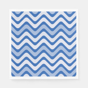 Wavy Blue Pattern Serviette