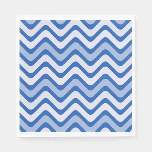 Wavy Blue Pattern Serviette (Vorderseite)