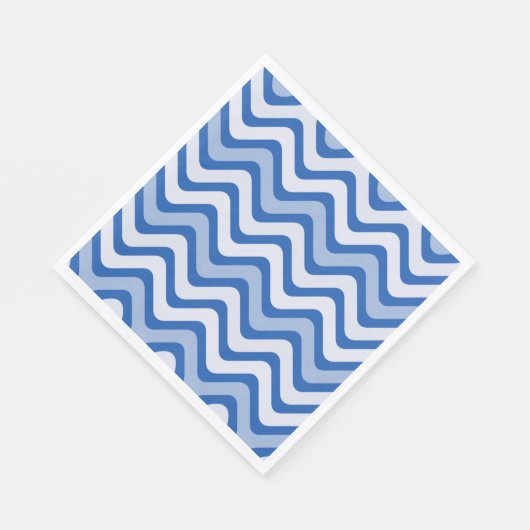 Wavy Blue Pattern Serviette (Ecke)