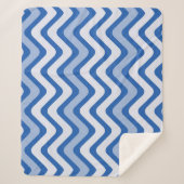 Wavy Blue Pattern Sherpadecke (Vorderseite)