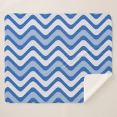 Wavy Blue Pattern Sherpadecke (Vorderseite (Horizontal))