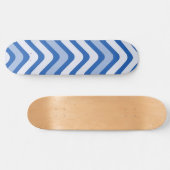 Wavy Blue Pattern Skateboard (Horizontal)
