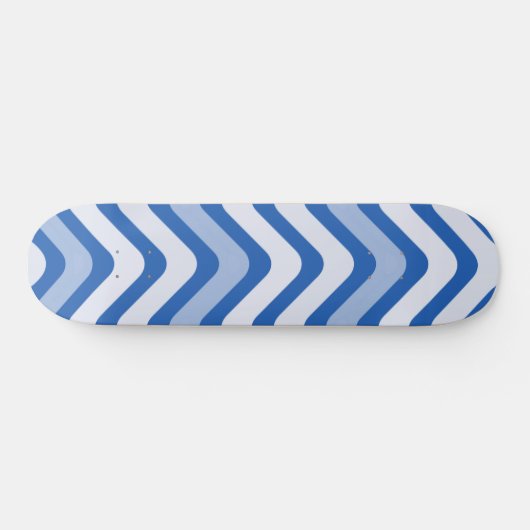 Wavy Blue Pattern Skateboard (Horizontal)