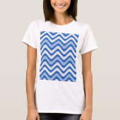 Wavy Blue Pattern T-Shirt (Vorderseite)