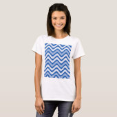 Wavy Blue Pattern T-Shirt (Vorne ganz)
