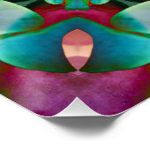 Wavy Blue Pink und Blue Green Kaleidoscope Poster (Ecke)