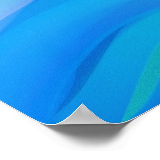 Wavy Blue Poster (Ecke)