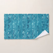 Wavy Blue Sea Pattern Badhandtuch Set (Handtuch)
