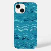 Wavy Blue Sea Pattern Case-Mate iPhone Hülle (Rückseite)