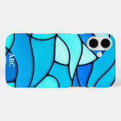 WAVY BLUE STAINED GLASS Case-Mate iPhone HÜLLE (Rückseite (Horizontal))