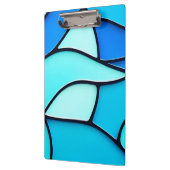 WAVY BLUE STAINED GLASS KLEMMBRETT (Links)