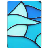 WAVY BLUE STAINED GLASS KLEMMBRETT (Rückseite)